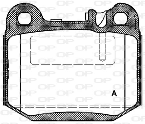 OPEN PARTS Комплект тормозных колодок, дисковый тормоз BPA0014.40